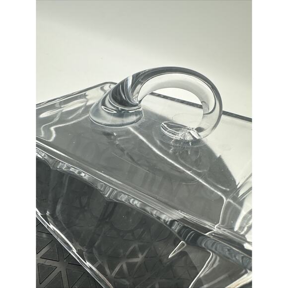 Vintage Cheese Glass Cover Lid Glass Knob Replacement Lid Only Thick Glass - Picture 6 of 6